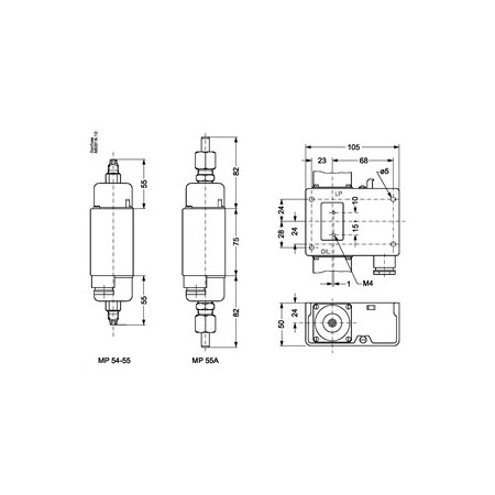 Danfoss oil pressure switch MP-55 (Manual) 060B017266